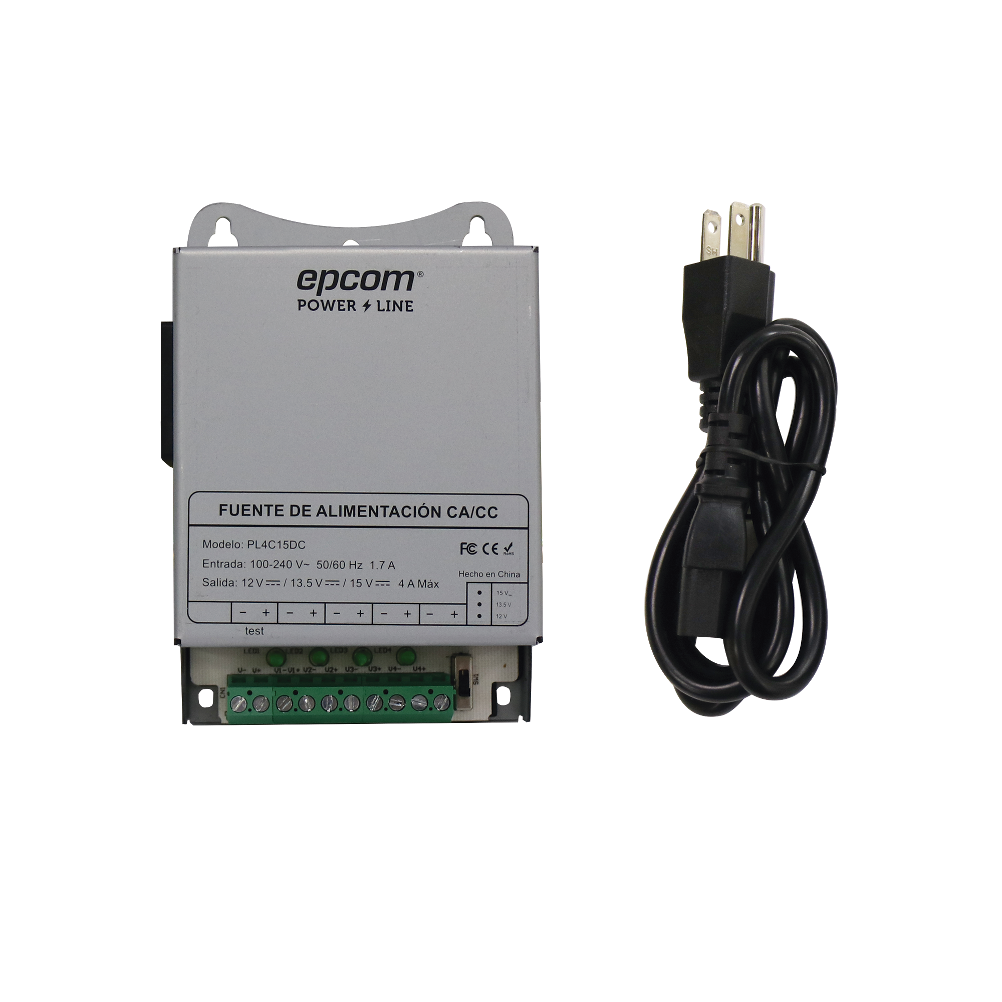 Fuente de Poder Metálica para 4 Cámaras