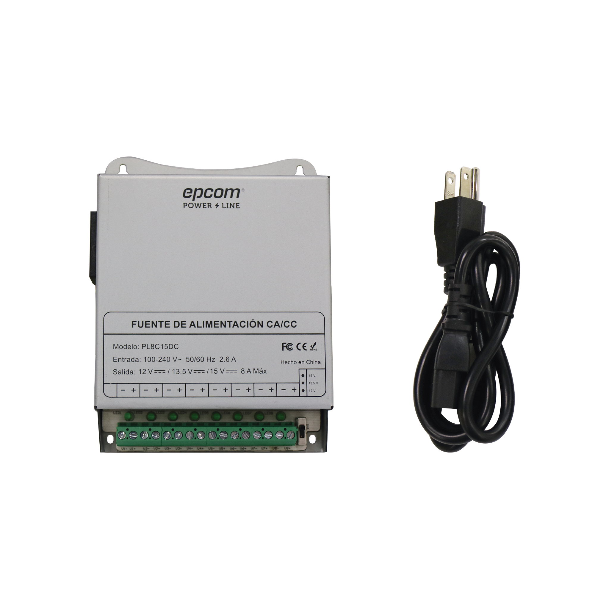 Fuente de Poder Metálica 8 Cámaras